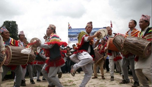 尼泊爾人民紀念世界土著人日圖片